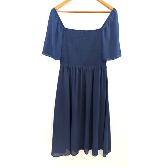 NWT Baltic Born | Colette Sweetheart Midi Dress Navy Blue | Size Large - Picture 10 of 14